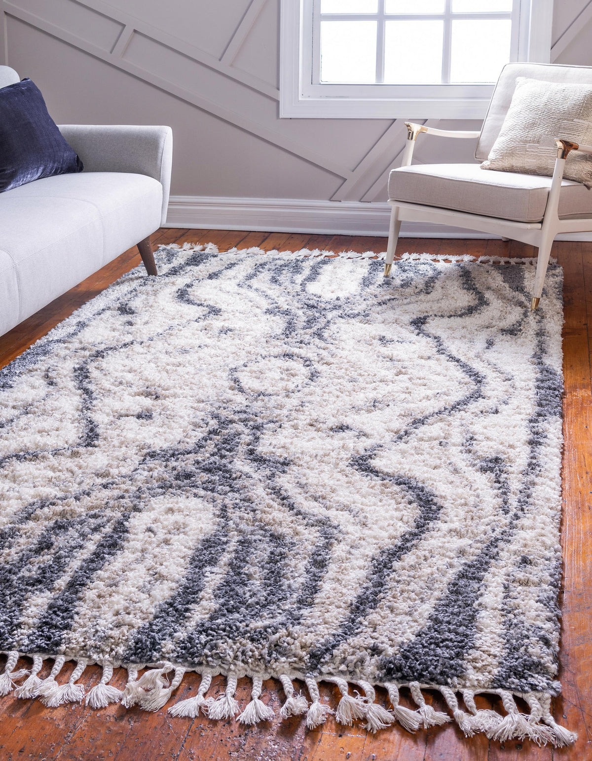 Quinten - Marble Color-Mix Shaggy Rug