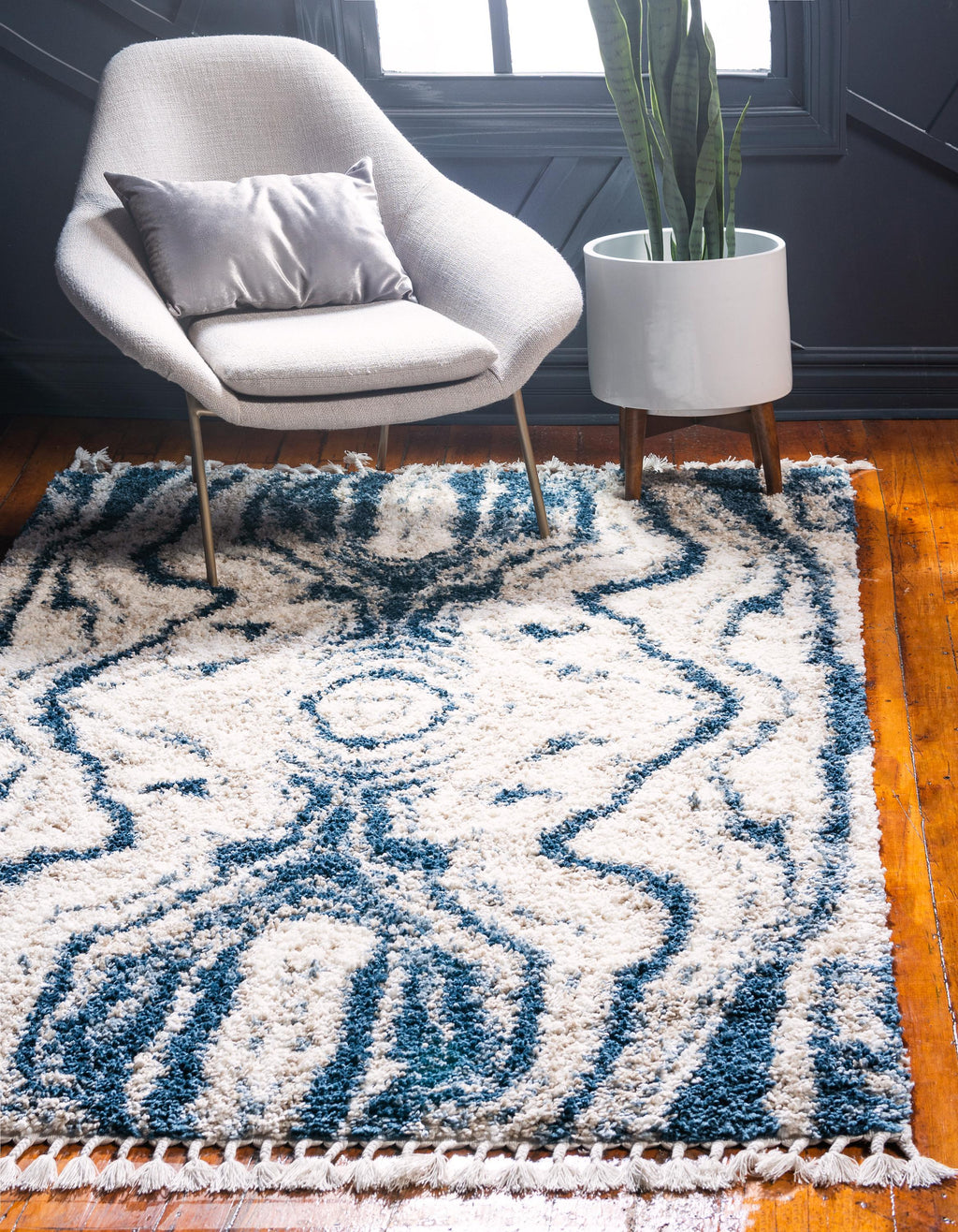 Quinten - Marble Color-Mix Shaggy Rug