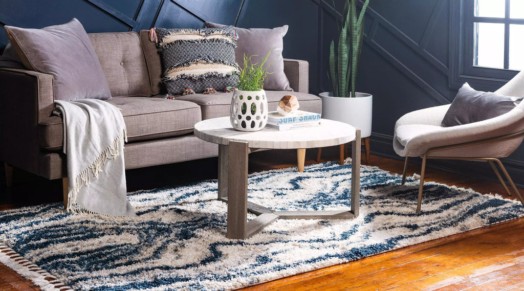 Quinten - Marble Color-Mix Shaggy Rug