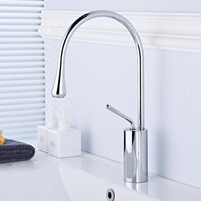 Raffeto - Brass Gooseneck Bathroom Faucet