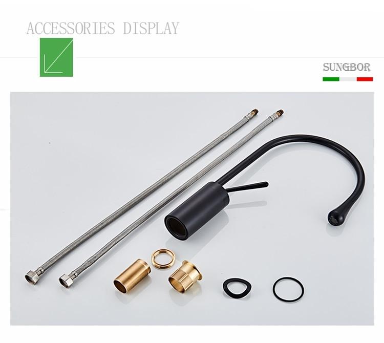 Raffeto - Brass Gooseneck Bathroom Faucet